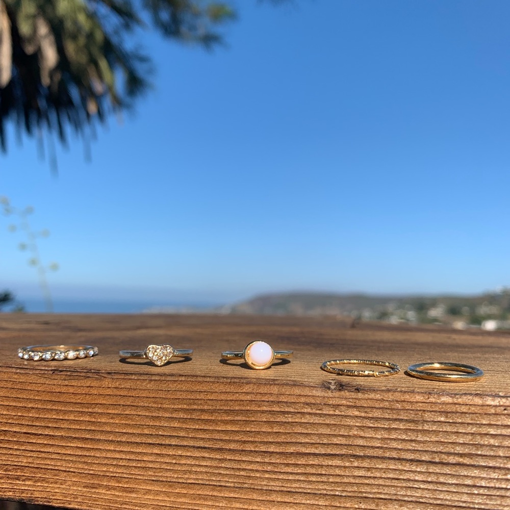 Simple Bohemian ♡ 5pcs Rings Set - Picture 3 of 6